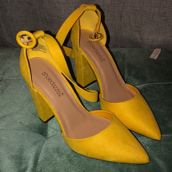 shoedazzle yellow heels
